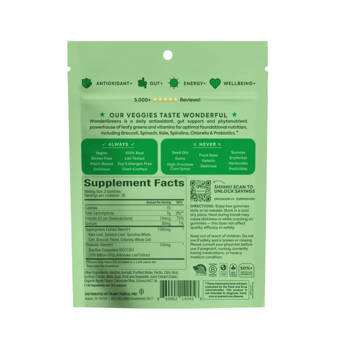 WonderGreens Super Veggie Gummies